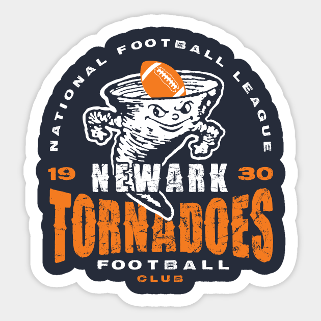 Newark Tornadoes Football Defunct Nfl Teams Sticker TeePublic